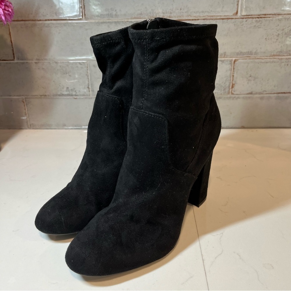 Circus Sam Edelman Carinda Black Faux Suede Ankle Boots 8.5 - Picture 2 of 10